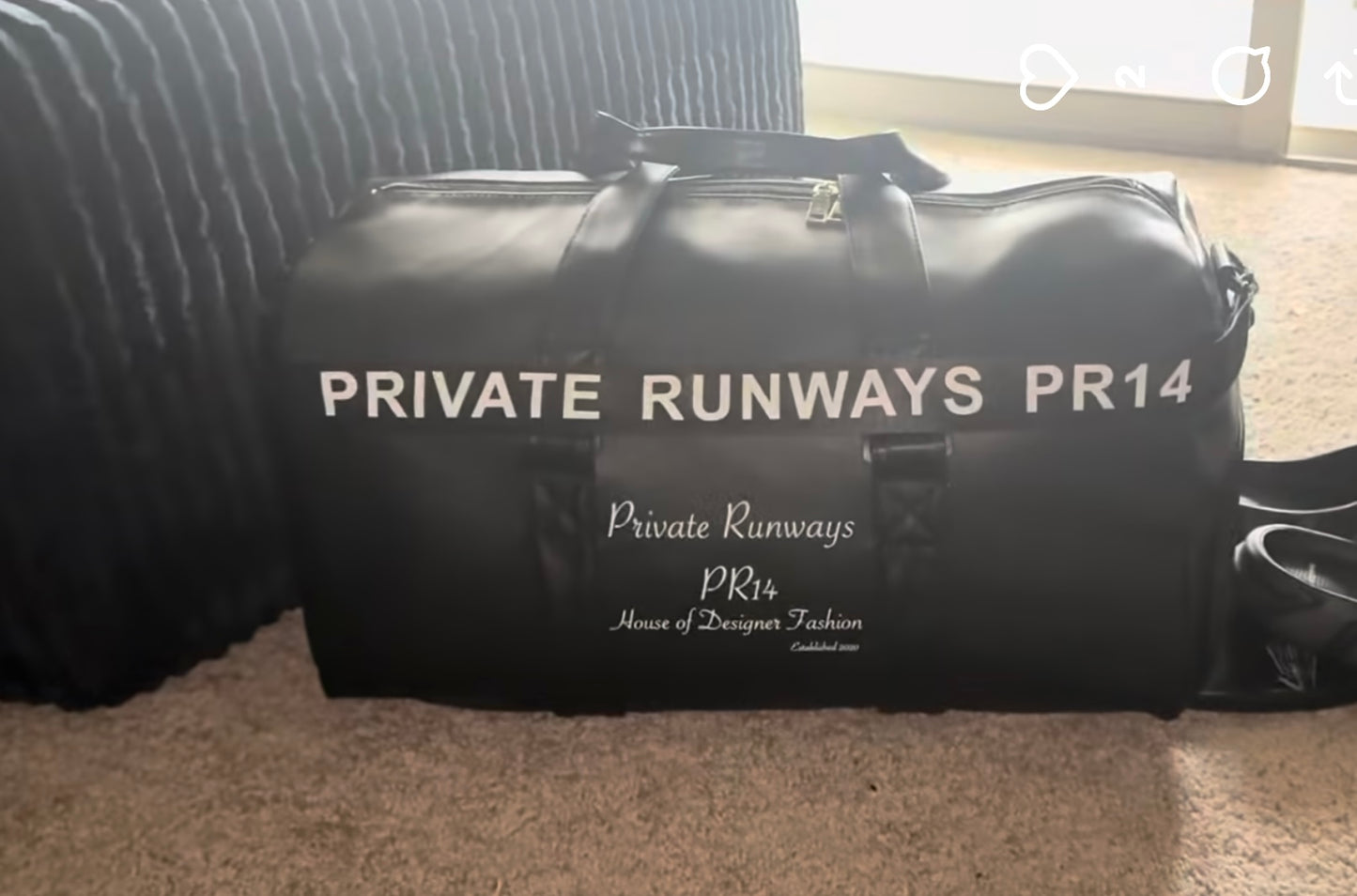 Private Runways Exclusive  PR14 Monogram Duffel Bag