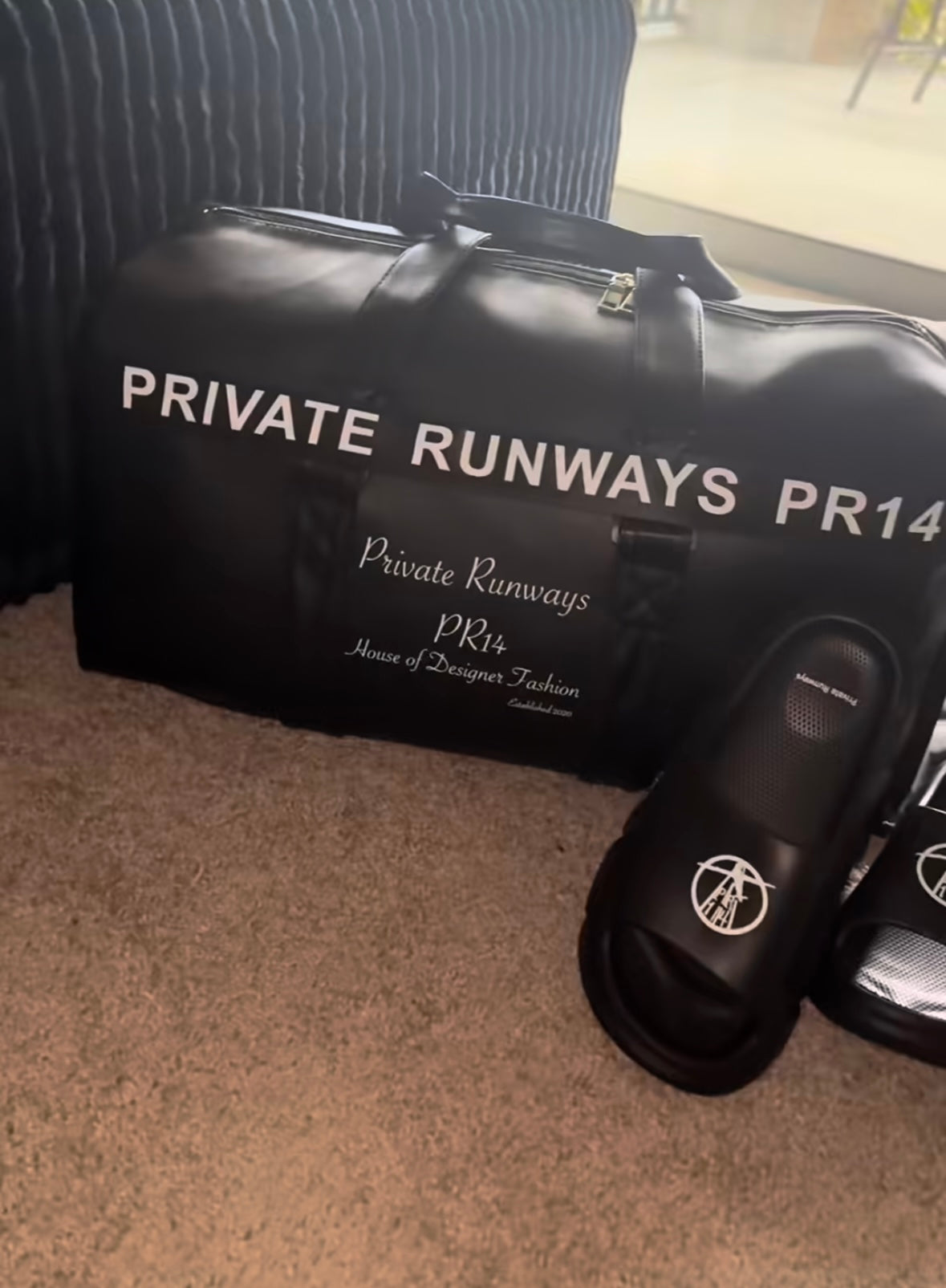 Private Runways Exclusive  PR14 Monogram Duffel Bag